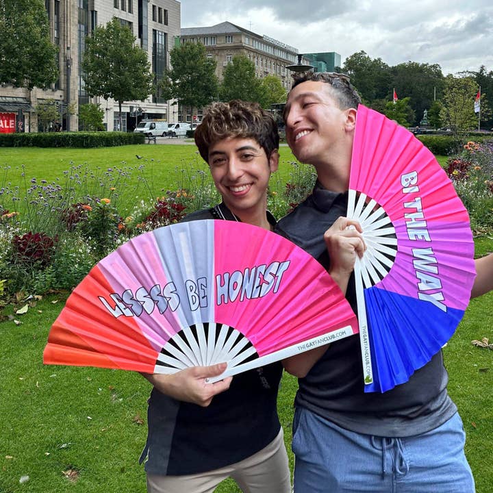 The Gay Fan Club - Wholesale Handheld Folding Fan - Lessss Be Honest Fan5