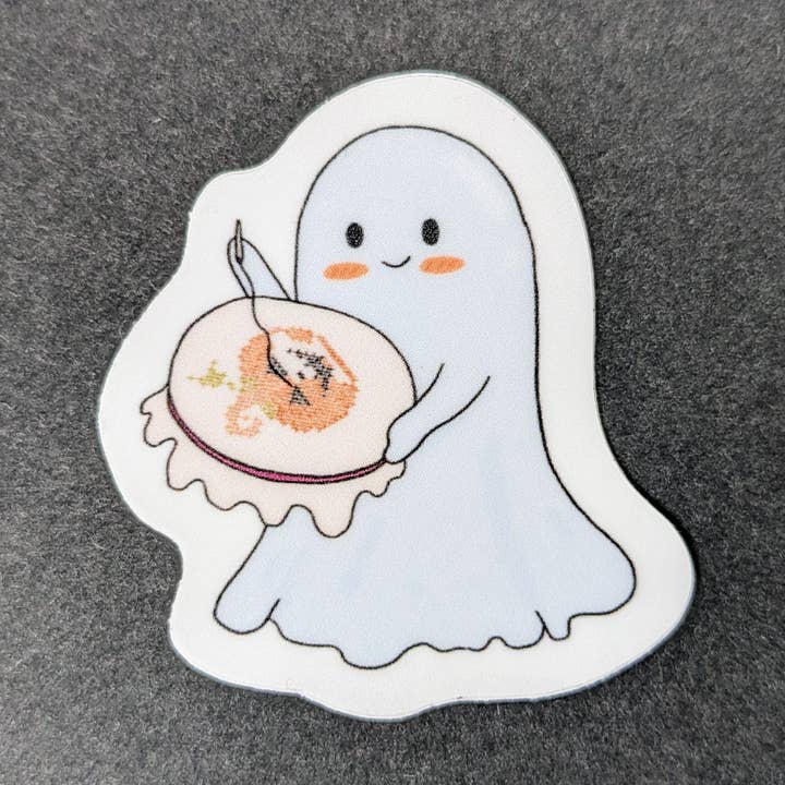 Autocollant en vinyle - Fantôme en point de croix pour la vente par Live and Dye LA