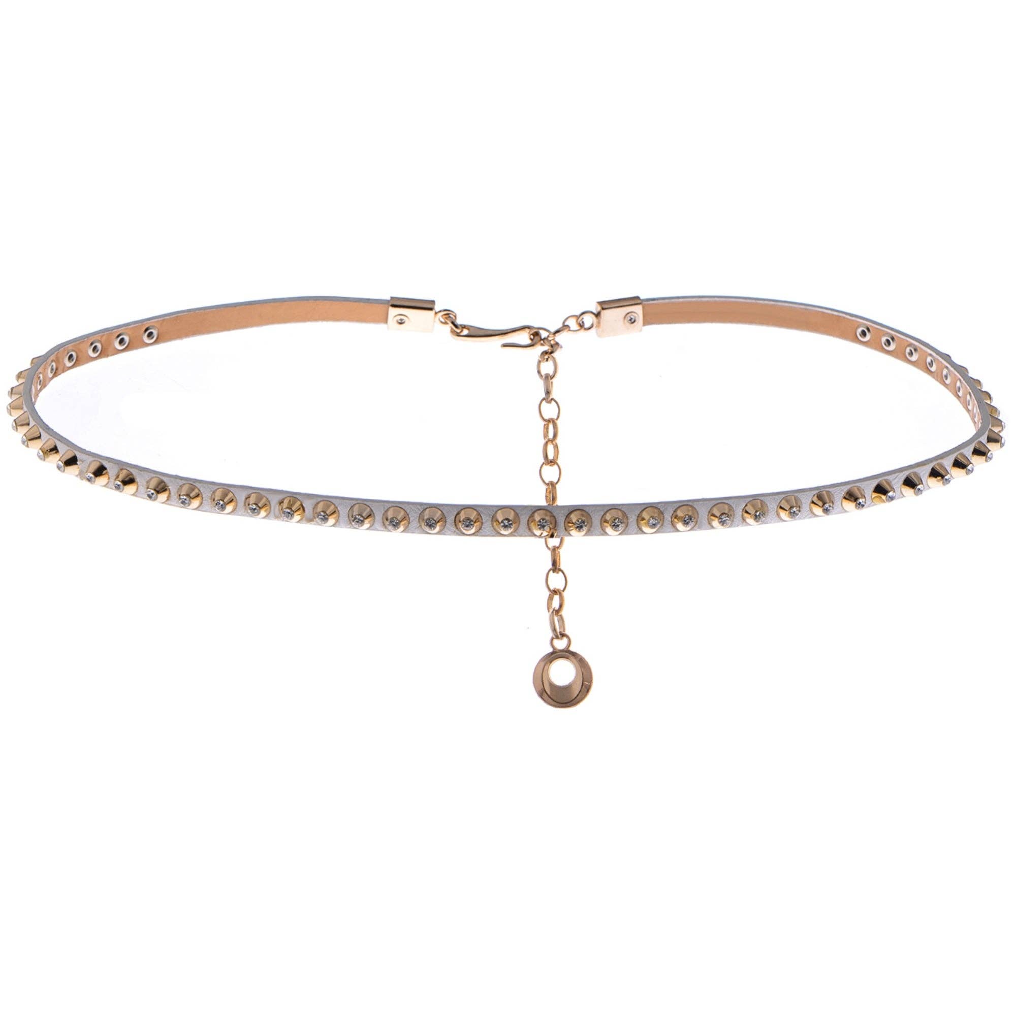 Rose Gold Rhinestone Studded Waist Chain with Drop Charm Accent for wholesale on Faire0