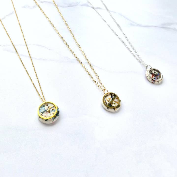 Stella Splatter Necklace with Metal Lustres & Hoop Handmade and other Purchase Wholesale independent hardware. Free Returns & Net 60 Terms on Faire trending on Faire.