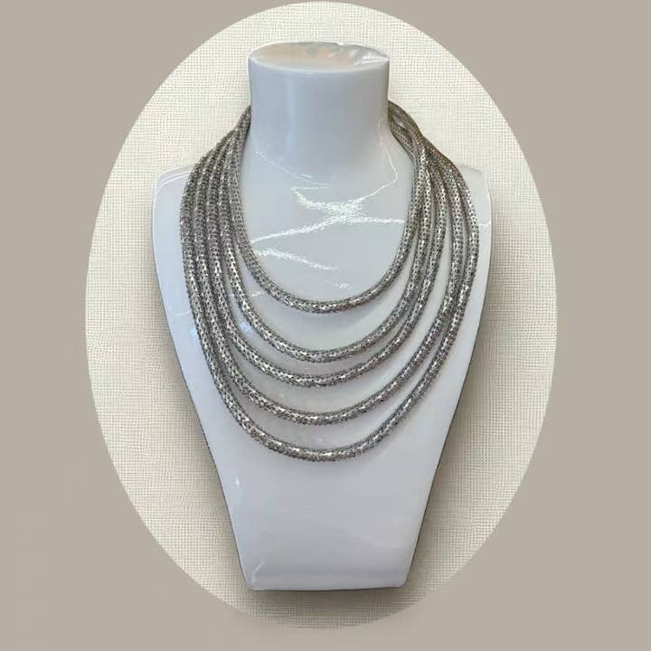 Sunshine Fashion Accessories – wholesale Link & chain necklace – Multi-Strand Non Tarnish Necklace0