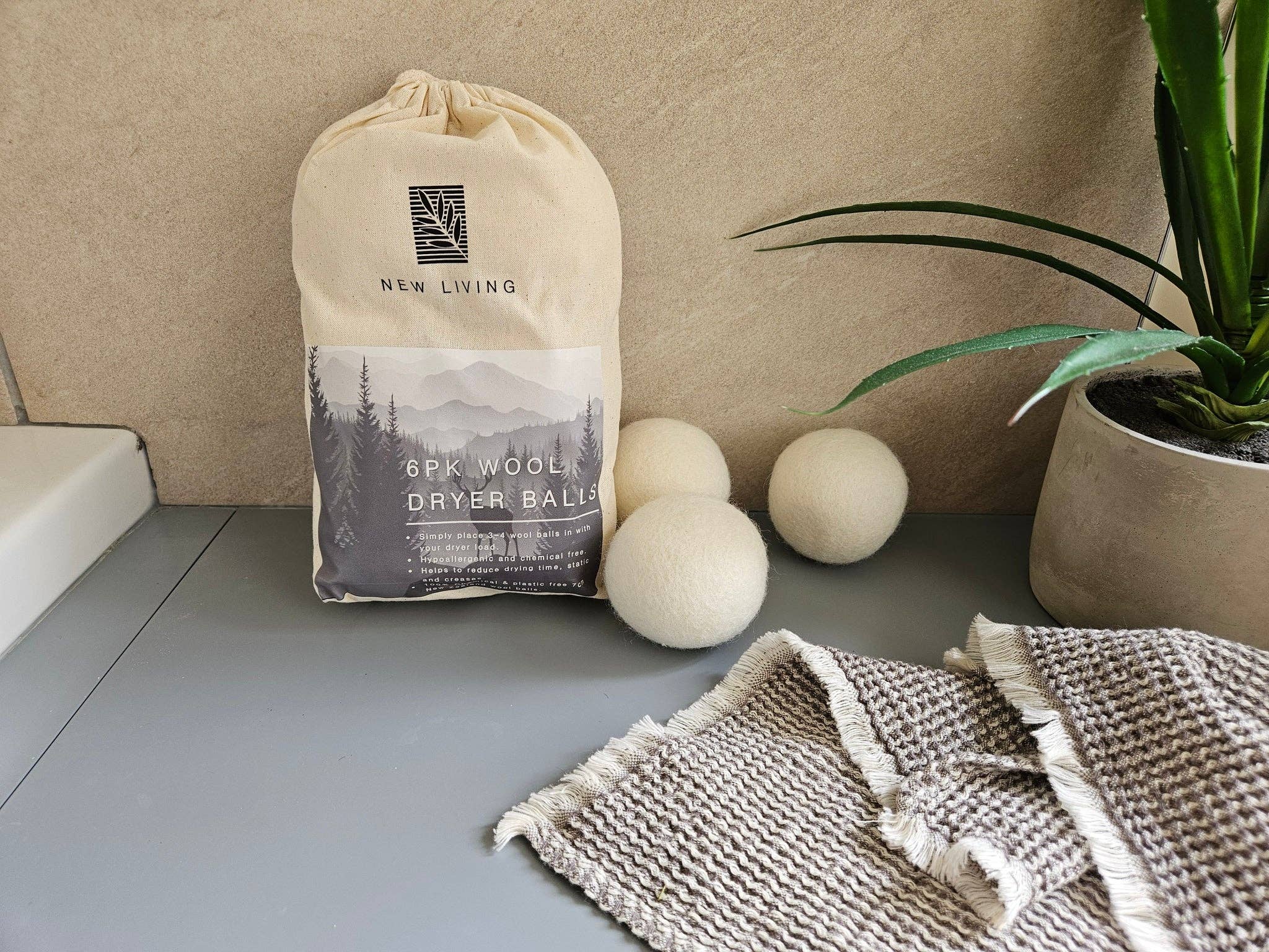 New Living - Wholesale Dryer Balls - Wool Dryer Balls 6 Pack2