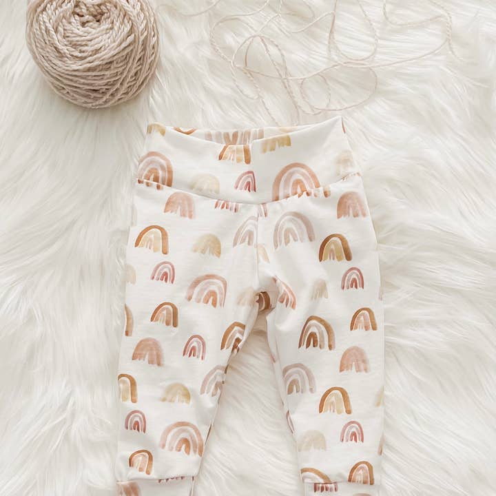 Brun Rainbow Yoga Bukser for engroshandel hos Petite Star Rising