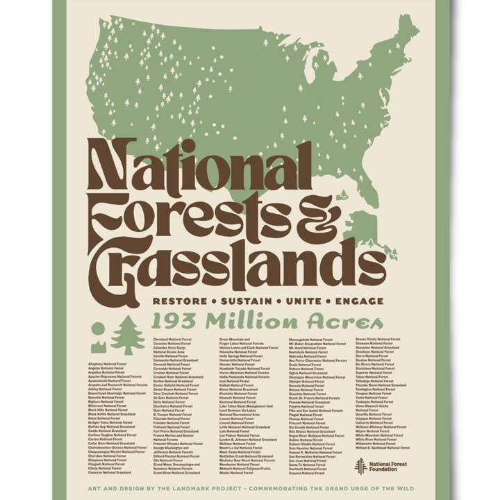 The Landmark Project - Wholesale Poster - National Forests and Grasslands - 12x16 Poster0