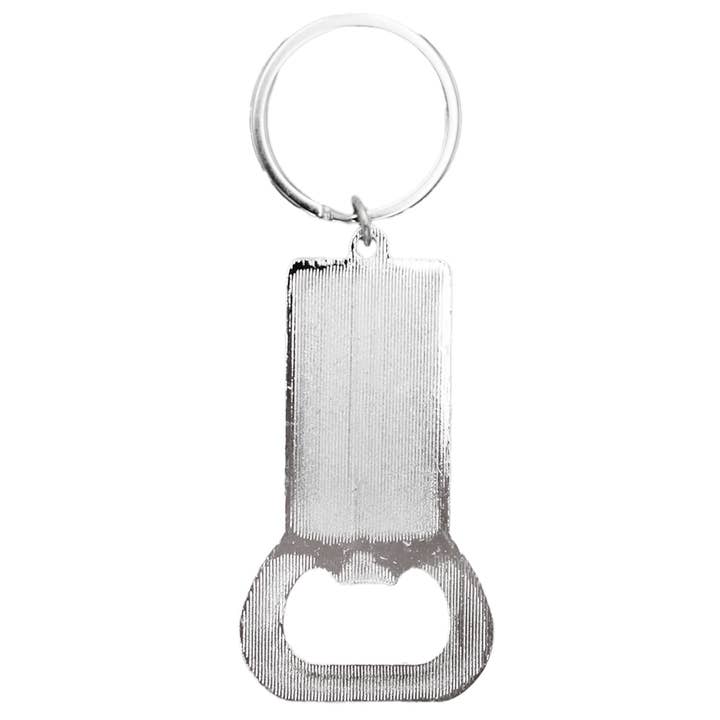 Cap Zone - Wholesale Keychain - Unisex - Sunflower Rectangular Bottle Opener Key Chain