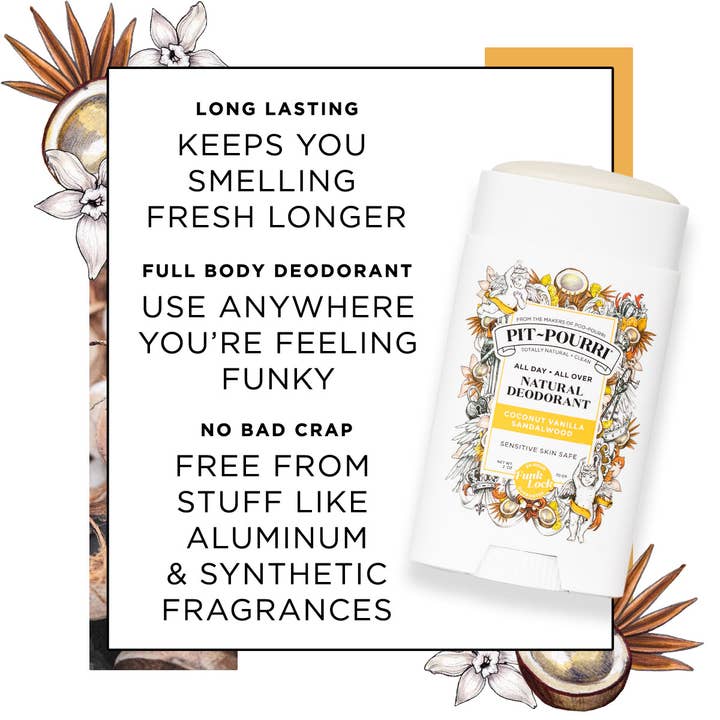 ~Pourri - Wholesale Deodorant - Unisex - Pit~Pourri Coconut Vanilla Sandalwood Natural Deodorant 2oz3