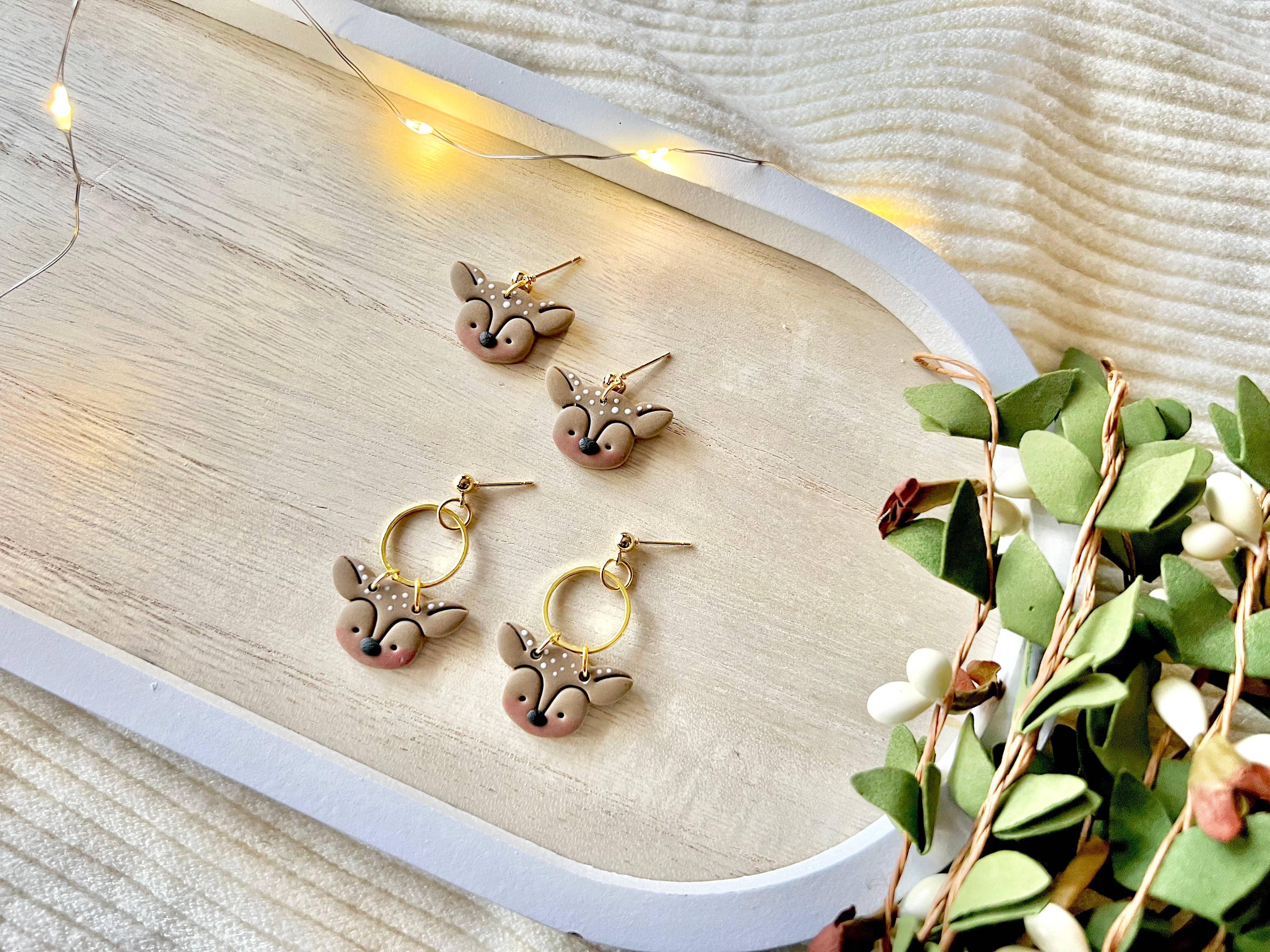 SeizeTheClayJewelry - Wholesale Dangle Earrings - Reindeer Earrings, Deer Clay Earrings6