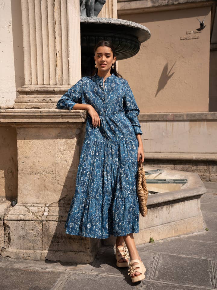 Marbella floral print cotton dress - CK08112C for wholesale by CHOKLATE PARIS