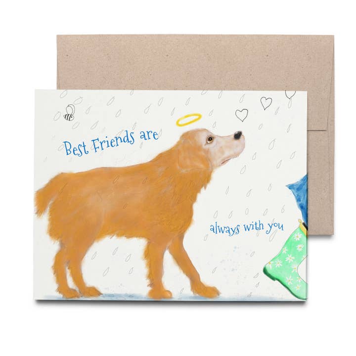 Pet Sympathy card for loss of a dog for wholesale by Caroline Scagel Studio