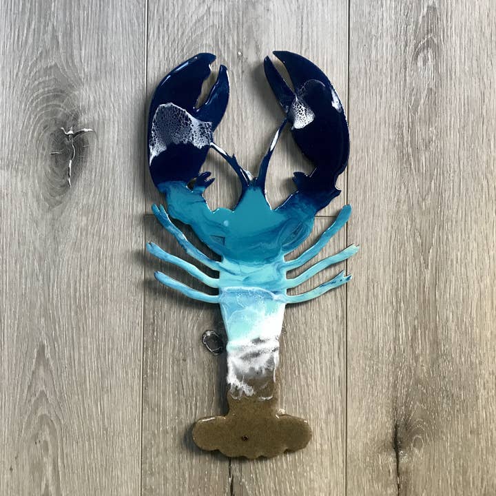 Lobster Beach Resin Wall Art for wholesale by WLB Designs