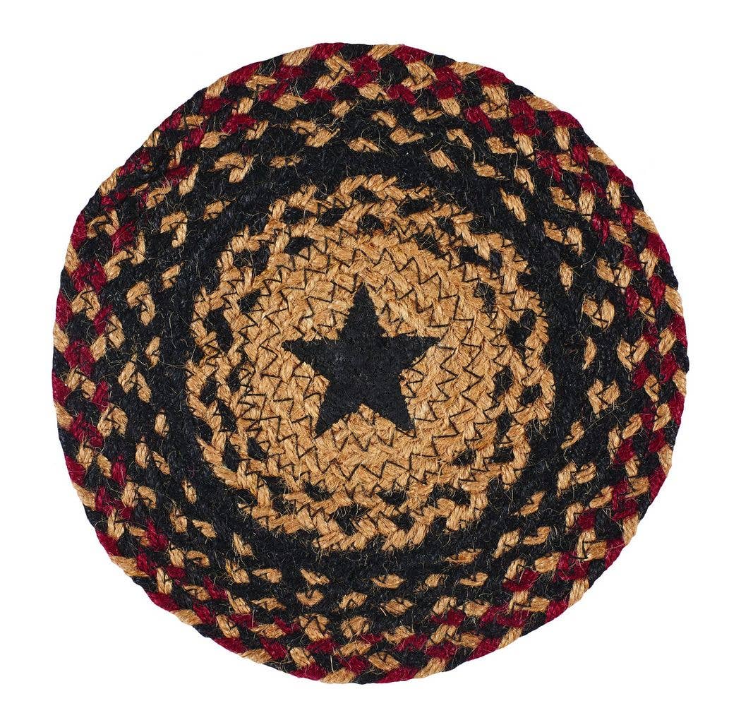 IHF HOME DECOR/IHF RUGS – wholesale Area rug – Blackberry Star Braided Jute Rug &Tabletop Collection BR-2637
