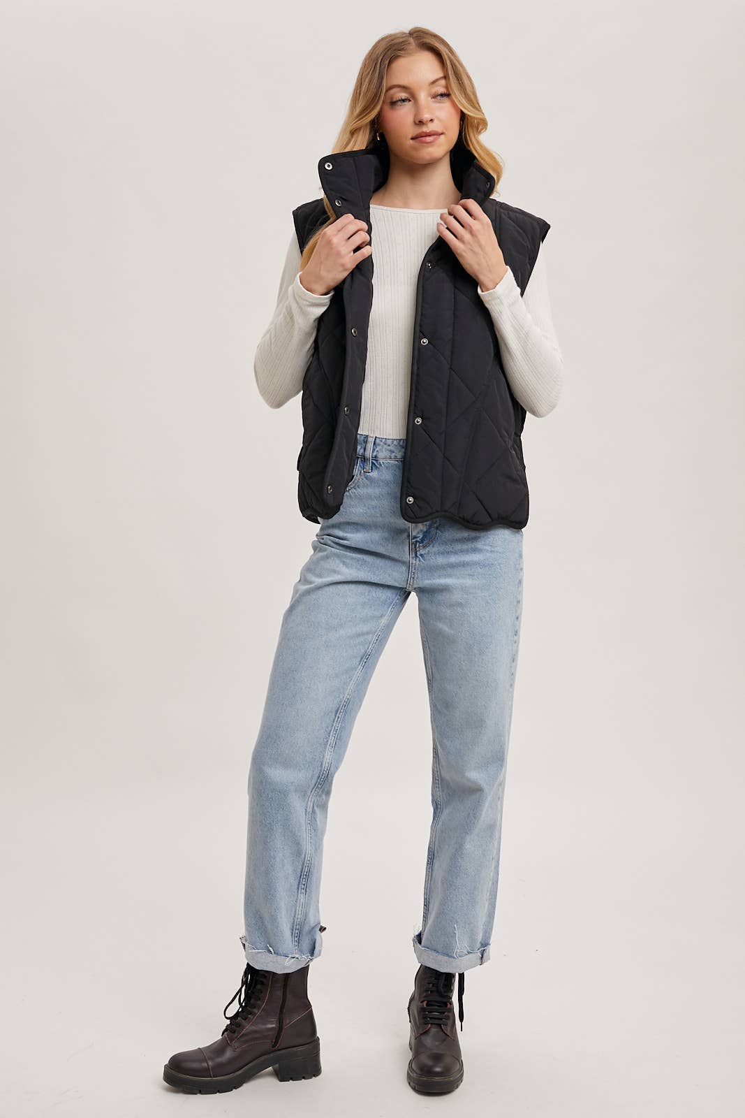 Bluivy - Vendita all'ingrosso Gilè imbottito - Donna - GILET IMBOTTITO TRAPUNTATO CON TASCHE30