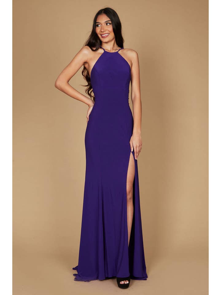 Kos Couture - Wholesale Gown - Women's - Long Fitted Open Back Jersey Prom Dress Wholesale9