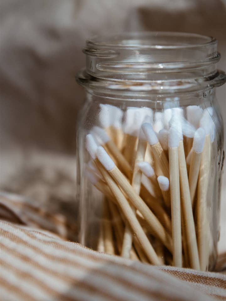 Bamboo Flocked Tip Applicators for wholesale by ECO Estie Co.