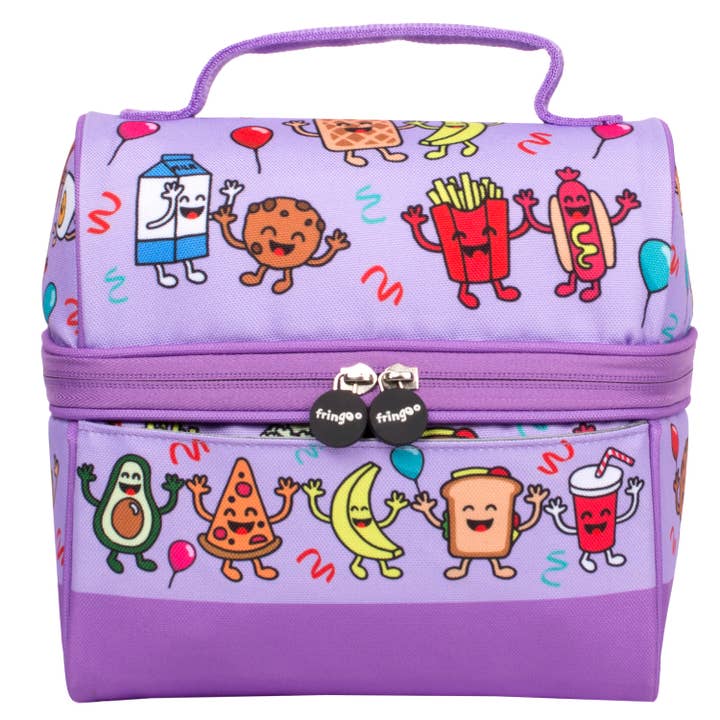 Fringoo Group Ltd - Wholesale Lunch Bag/Box - Kids - Retro Lunch Bag Conga Line Food