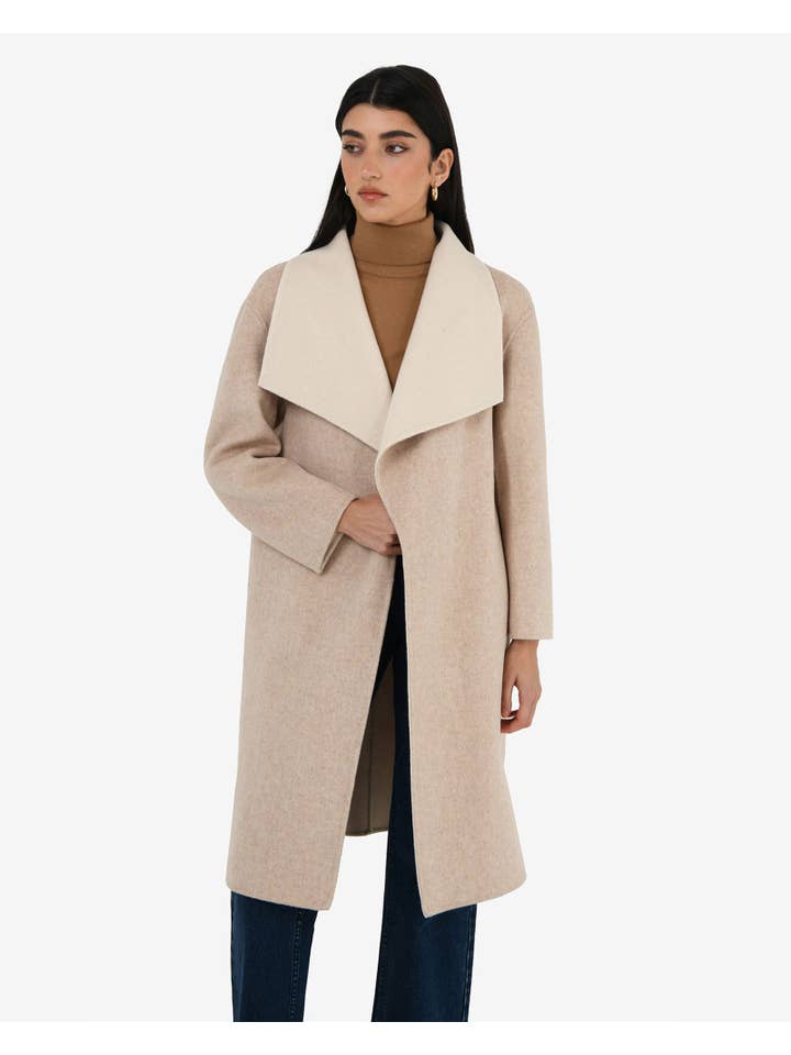 Oat Marle Forcast Women's Diana Wool Blend Cocoon Coat for wholesale on Faire1