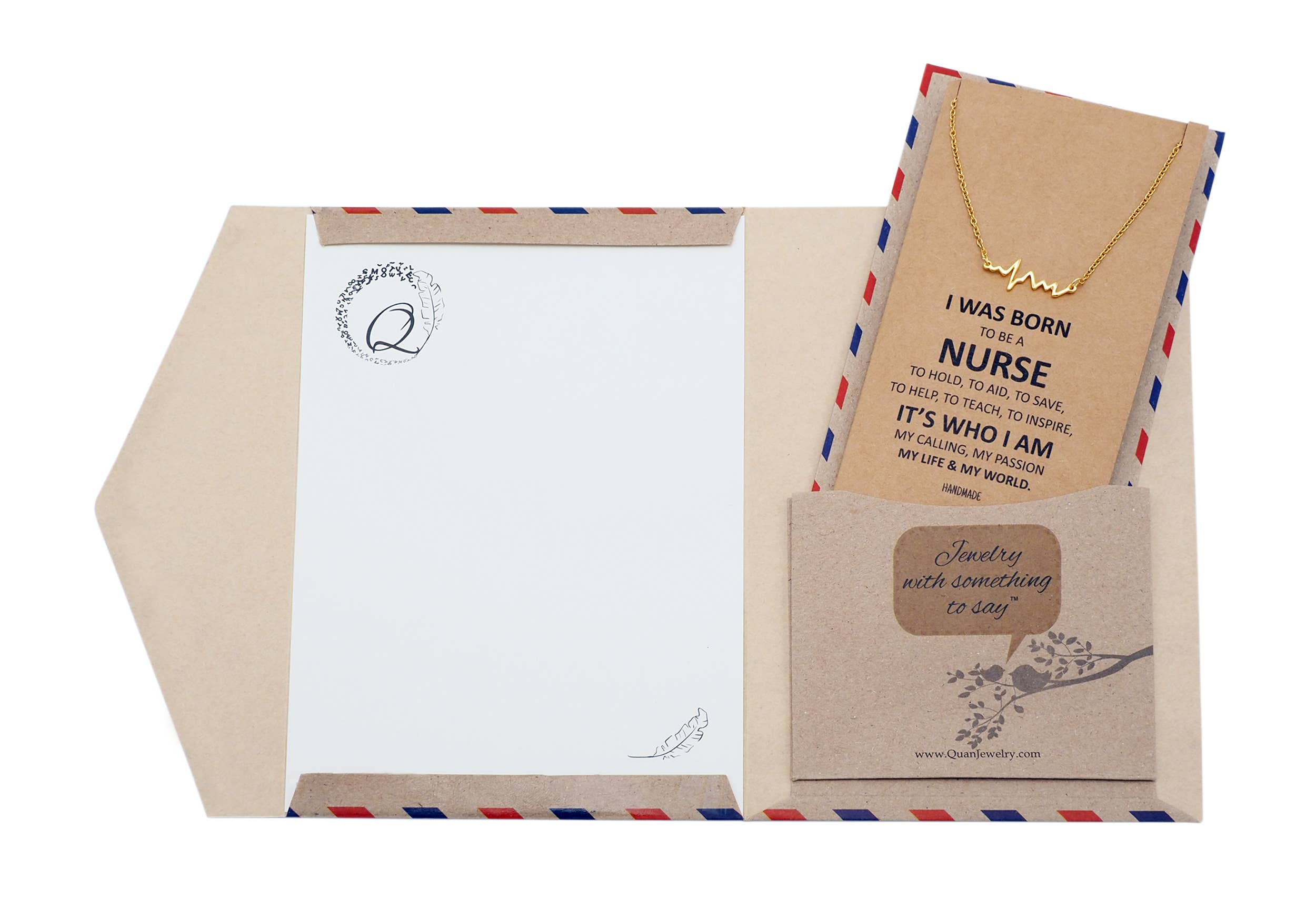 Quan Jewelry - Wholesale Pendant/Charm Necklace - Macaria Electrocardiogram Heartbeat Necklace, Nurse Gifts29