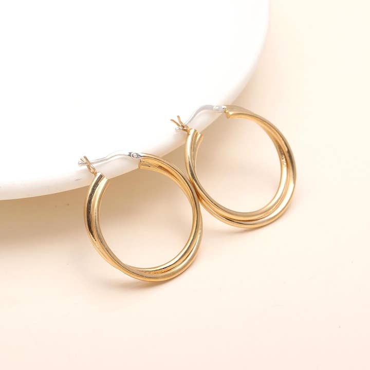 Boucles d'oreilles en laiton avec fermoir en argent 925 pour la vente par AG 925 JEWELLERY