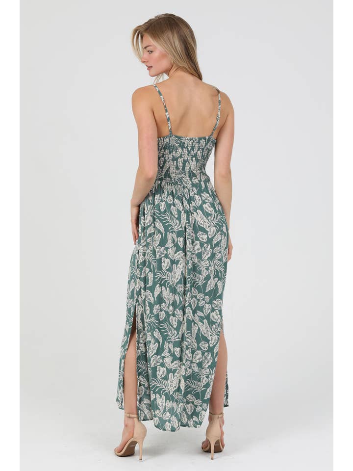 ANGIE – wholesale Dress – Women's – F4B48-A857 V NECK TWIST FRONT CUT OUT MAXI DRESS