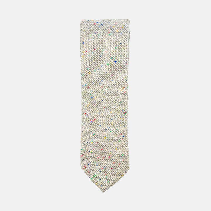 CHASE Gray Solid Cotton Men's Necktie for wholesale by Frank & Buck