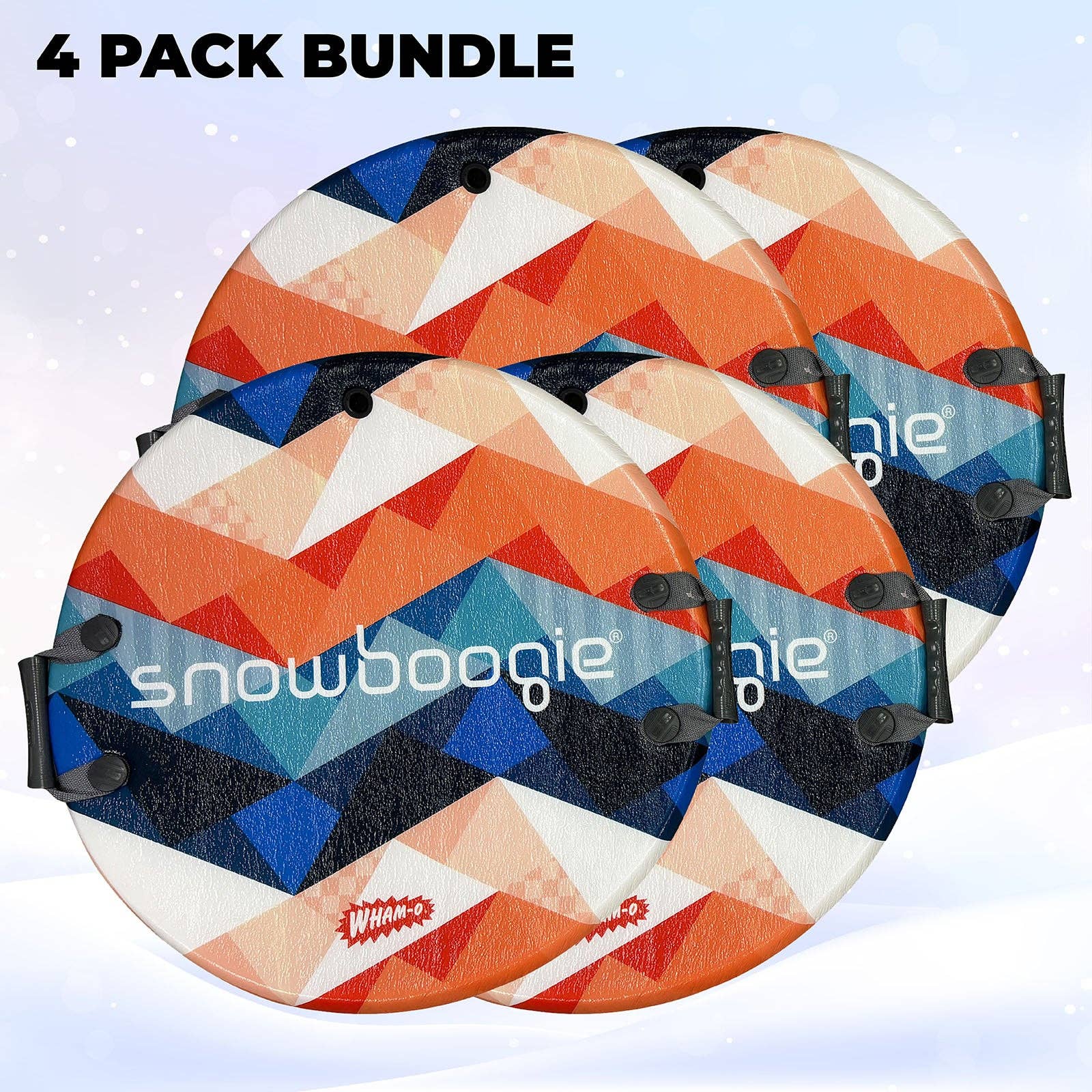 Sixale - Wholesale Sporting Accessories - Wham-O Snowboogie Snow Sled - 26" Single Rider Winter Air Disc Sled (Orange/Red)6