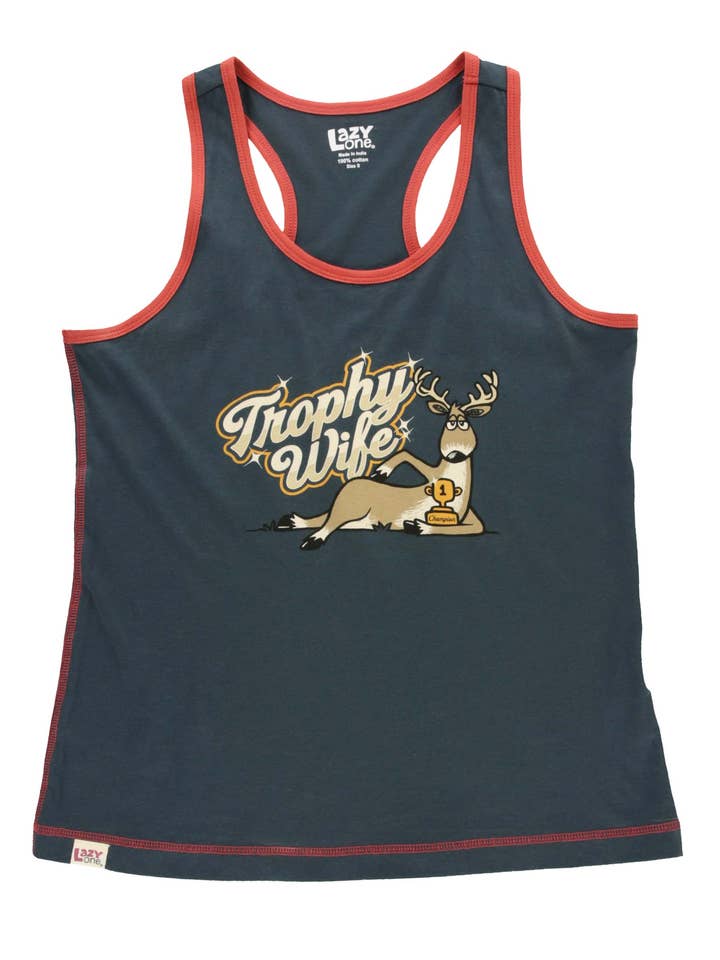 Trophy Wife Pink Women's PJ Tank for wholesale by Lazy One