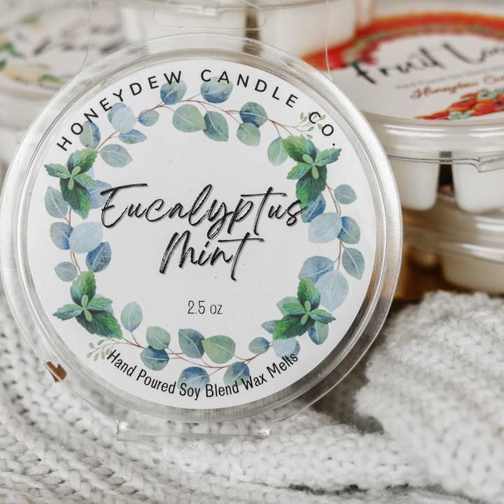 Eucalyptus Mint Wax Melts 2.5 oz for wholesale by Honeydew Candle Co.