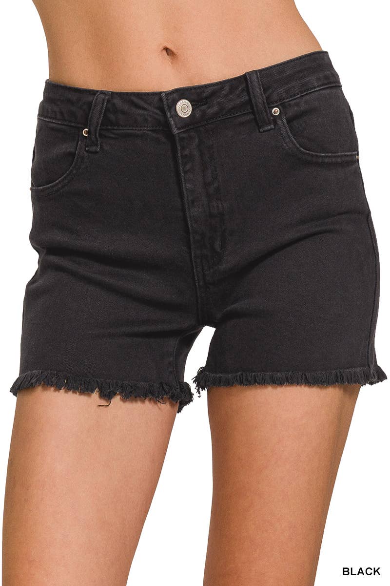 42POPS – Großhandel Shorts – Damen – 42POPS hochgeschnittene Denim-Shorts mit rohem, ausgefranstem Saum26