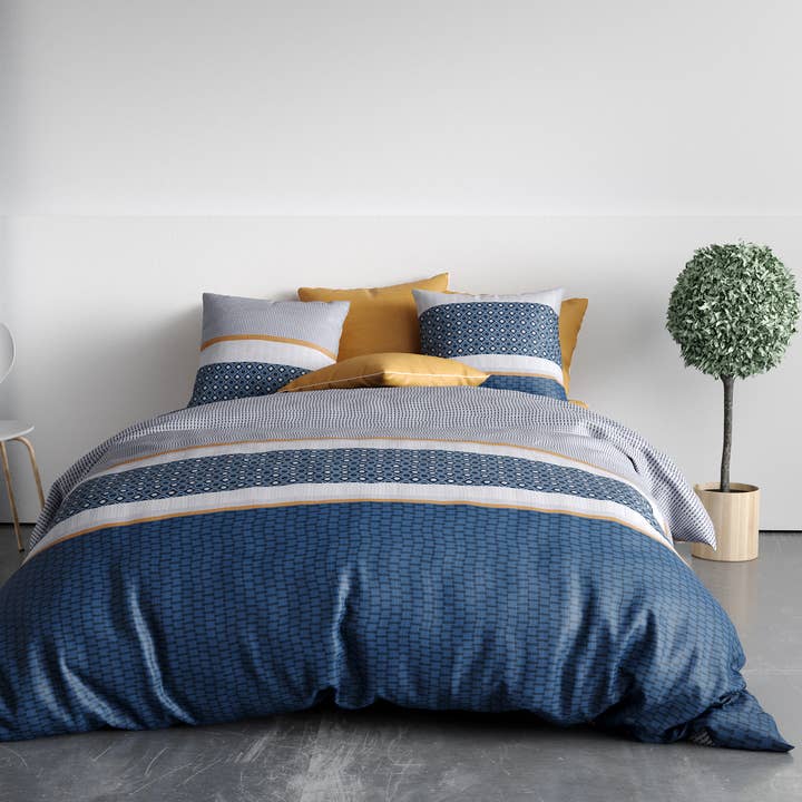 3-Piece 100% Cotton Reversible Duvet Cover Set 71 Threads for wholesale by Atelier Du Coton