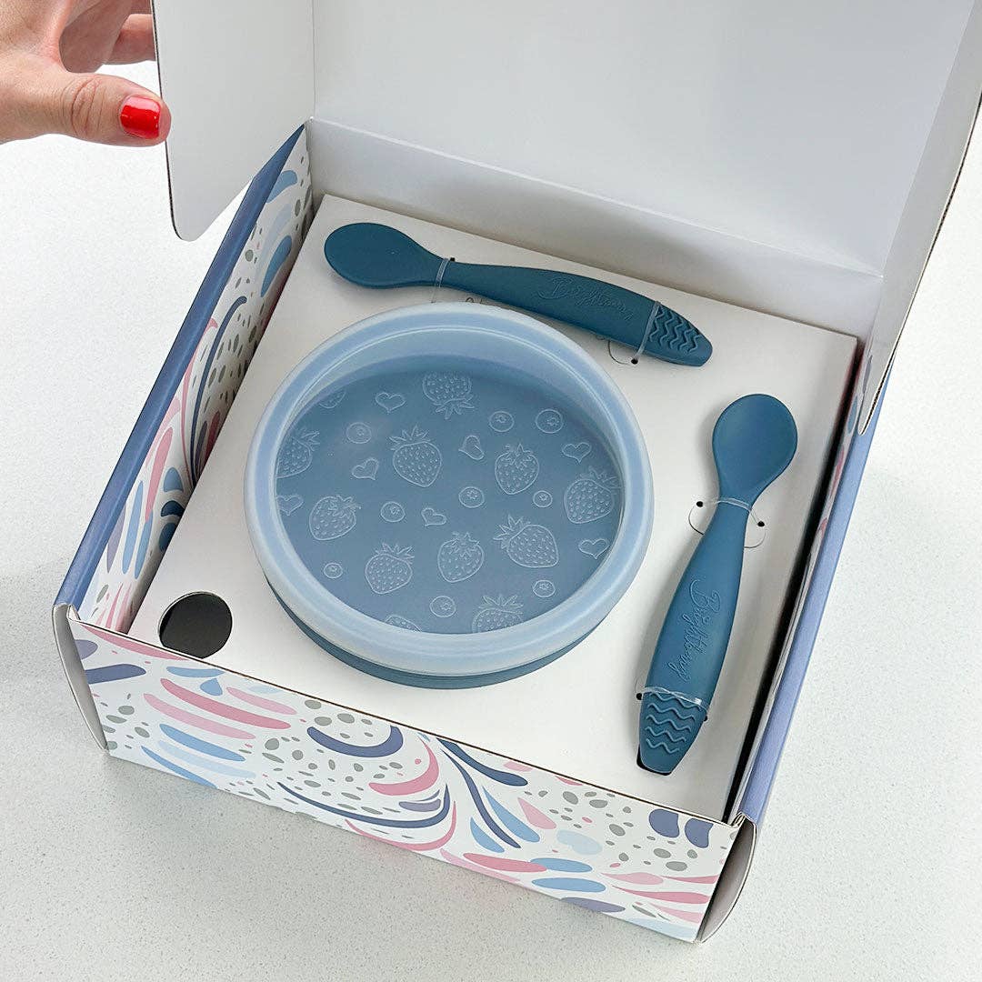 Brightberry - Wholesale Feeding Set - Baby - Australia by Design Self Feeding Set - Blueberry3