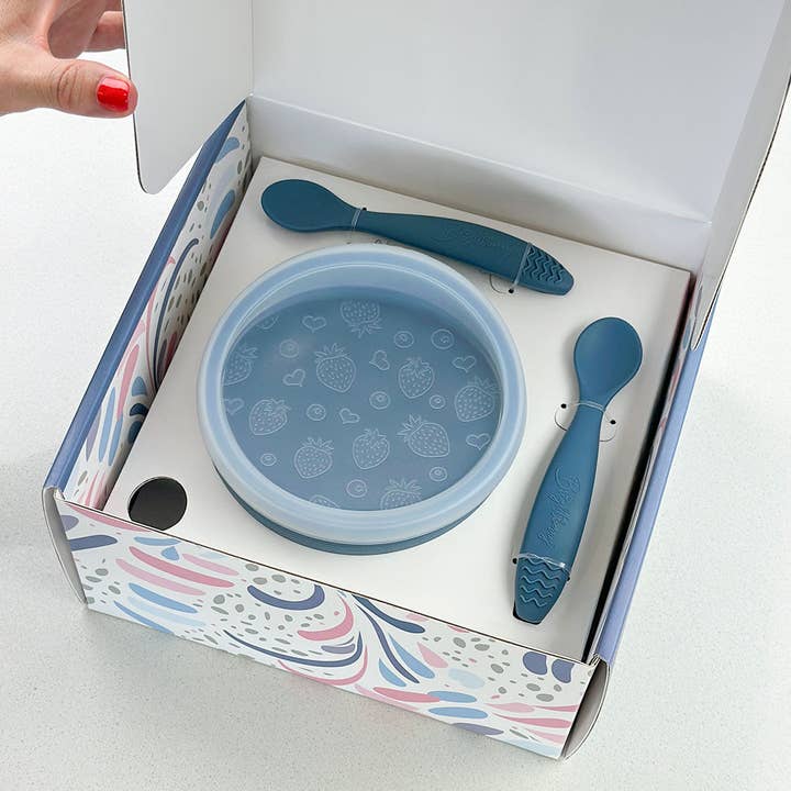Brightberry - Wholesale Feeding Set - Baby - Australia by Design Self Feeding Set - Blueberry3
