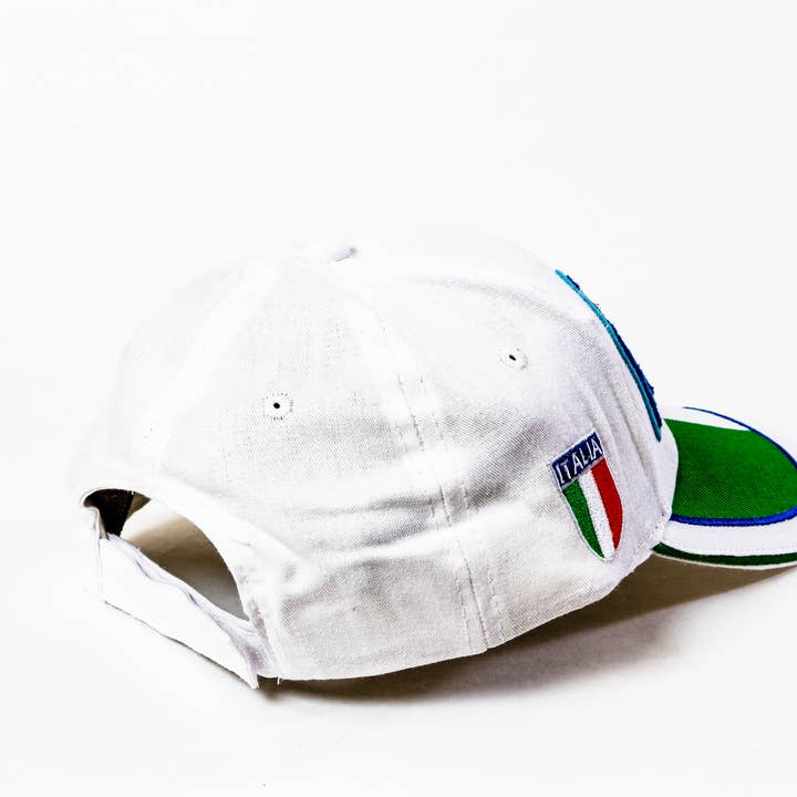 Flag Matrix Inc - Vente Casquette de baseball – unisexe - Casquette Italy Baseball avec drapeau couleurs sur jante - Blanc1