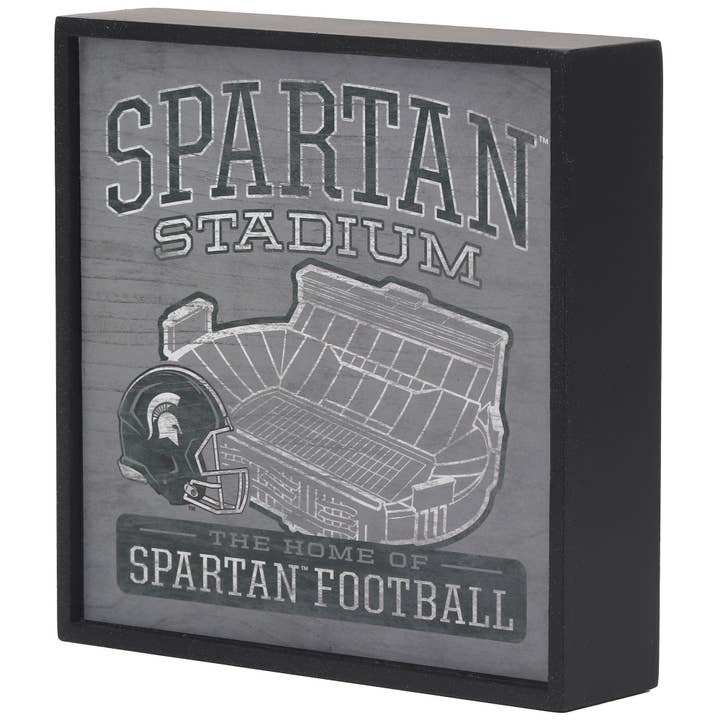 Open Road Brands, LLC - Wholesale Sign - Michigan State University Football Stadium Wood Wall Decor