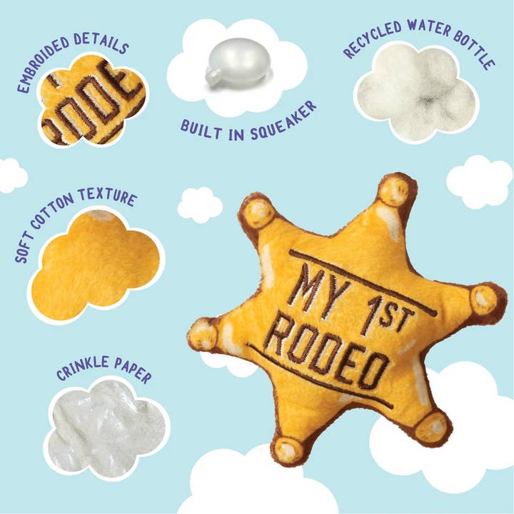 Pet Palette Distribution - Wholesale Pet Plush Toy - Dog - SnugArooz Baby 1st Rodeo Plush Dog Toy 6.5"2