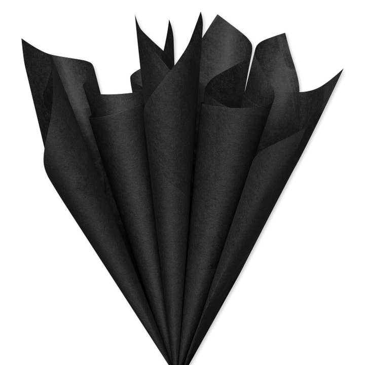 DICKENS INC. - Wholesale Tissue Paper - Tissue Paper Black 8 Sheet | Black Gift Wrap Tissue Paper