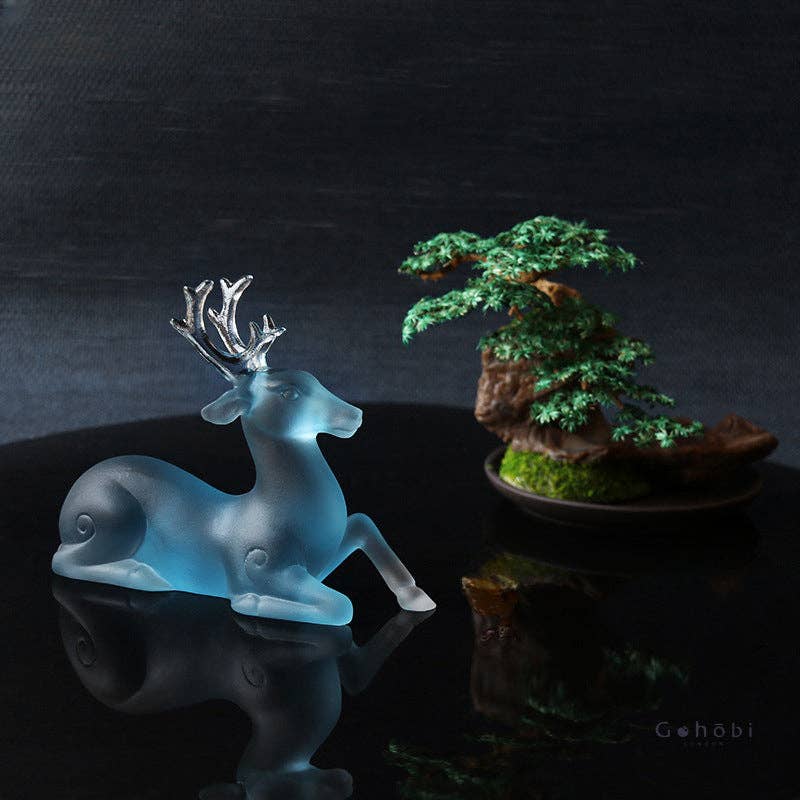 Gohobi （We cover U.S. import duties） – wholesale Dekorativ statyett – Gohobi Pate de Verre Hjortformad färgat glas prydnadspenna1