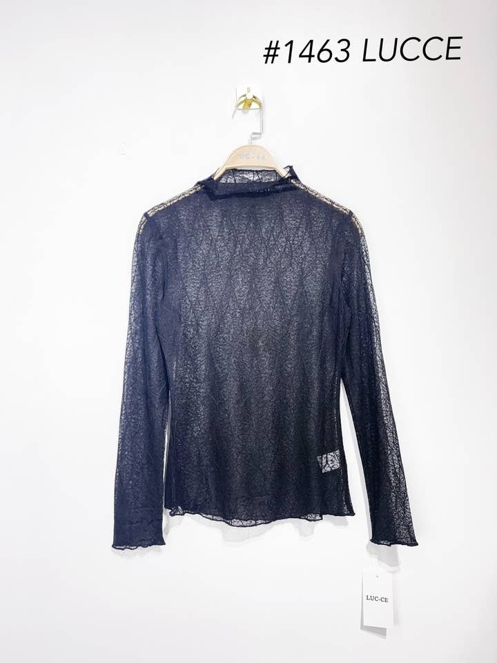 LUCCE - Wholesale Knit Top - Women's - Transparent under sweater with embossed pattern - 14632