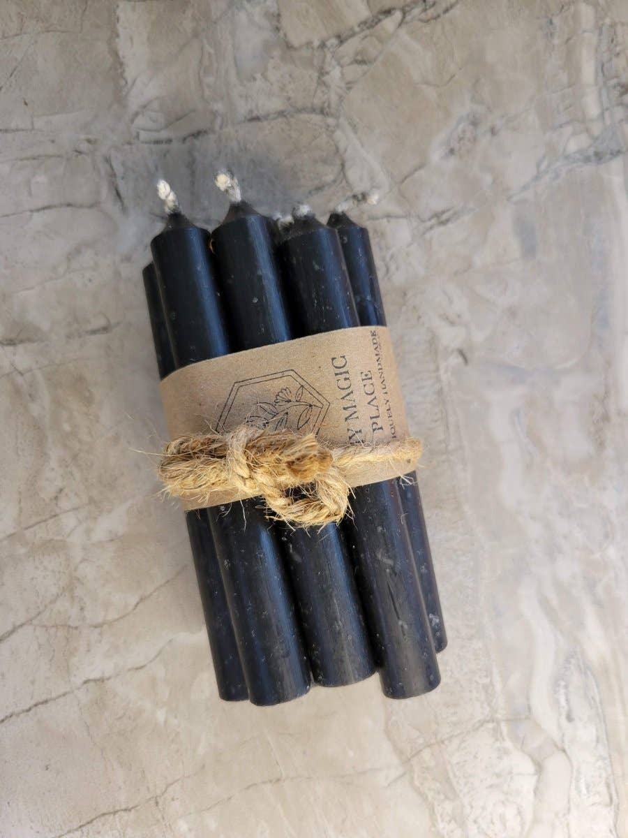 My Magic Place Shop - Wholesale Tapered Candle/Candlestick - Set of 10 mini Candles 4" chime unscented Home Decor0