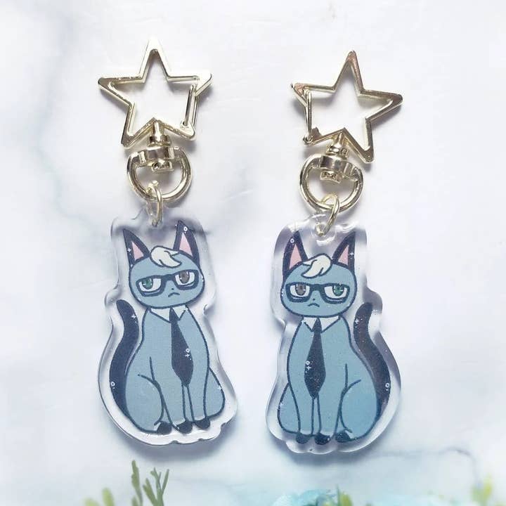 Porte-clés acrylique Animal Crossing - Raymond pour la vente par OppaboCo