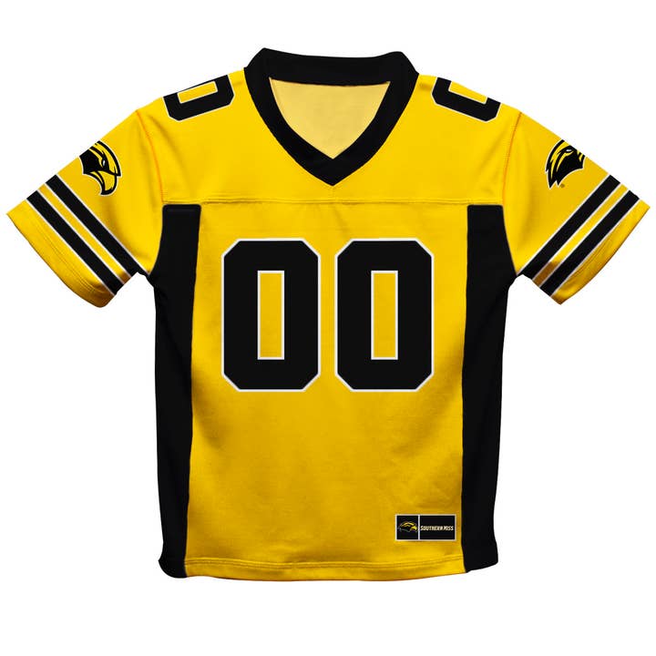 Southern Miss Golden Eagles Gold Fashion Football T-Shirt for wholesale by Vive La Fete