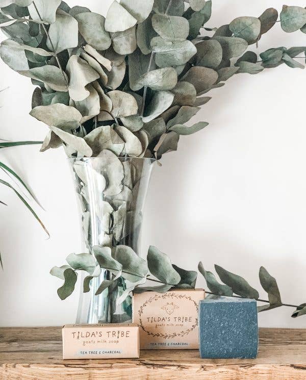 Tildas Tribe - Wholesale Bar Soap - Teatree & Charcoal Goats Milk Soap2