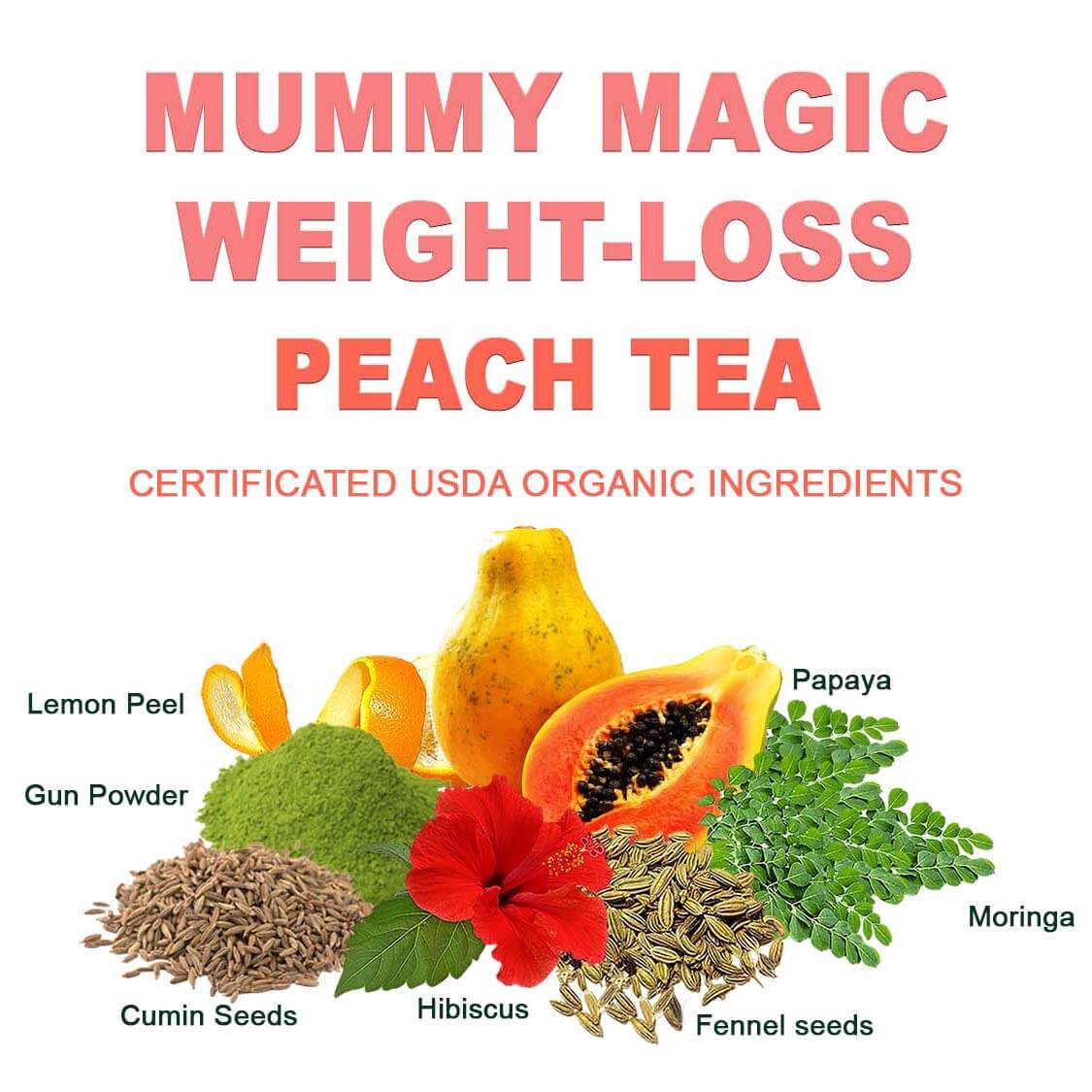 Secrets Of Tea - Wholesale Nursing Tea - Maternity - Mummy Magic Weight Loss Peach Tea- USDA Organic- 20 Sachets3