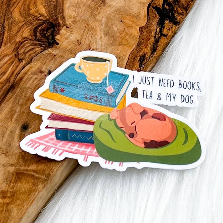 Sticker für Bücher, Tee und Hund, Geschenk für Damen, niedliche Dekoration für den Großhandel von Me Stickers