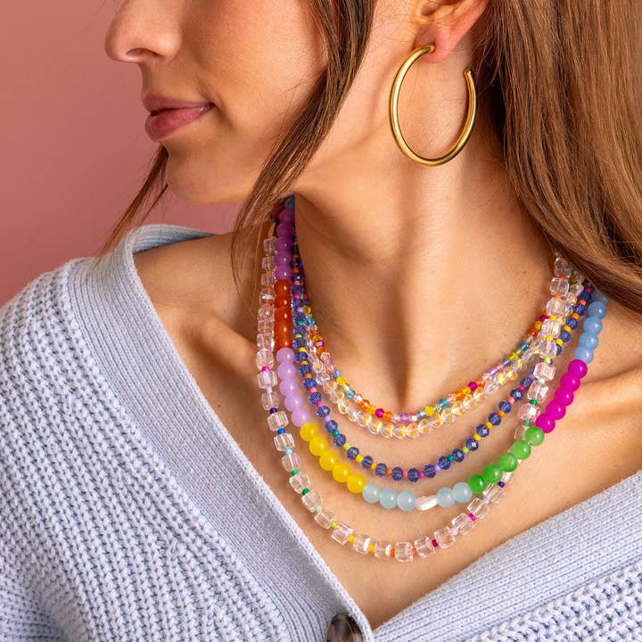 Taylor Elliott Designs - Wholesale Beaded/pearl necklace - Beaded Necklace - Multi-Colored - Chloe3