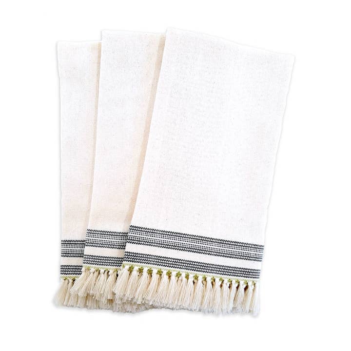 Bruge Handloomed Fringe Serviet for engroshandel hos ANASAxHome