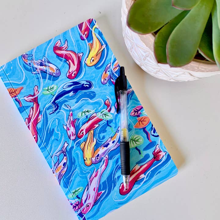 Koi Fish Journal for wholesale by Kate Hickman Art