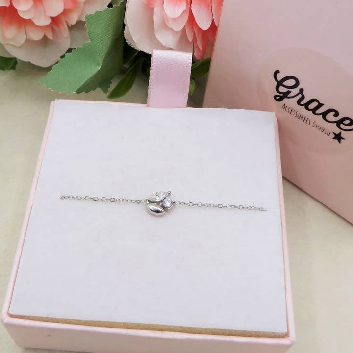 TRILUCE ~ ARGENTO 925 ~ Bracelet avec points de lumière ovales pour la vente par Daemon srls