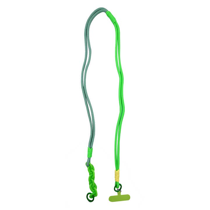 Fashion City - Wholesale Phonecase strap - Two-Toned Rope Knotted Phone Charm Wrist Strap2