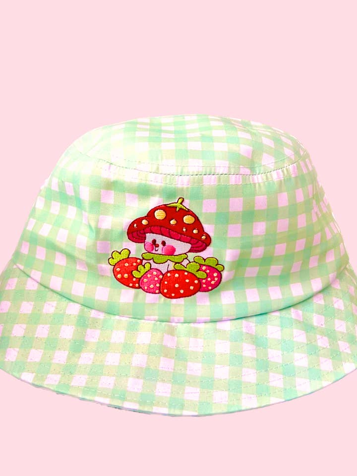 Strawberry Marshall Bucket Hat for wholesale by Mar De Luna Arts Co