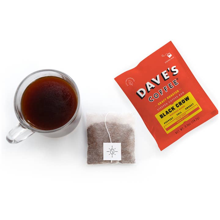 Steeped Dark Roast Coffee | Brews Like Tea — Case of 60 for wholesale by Dave's Coffee Roasters
